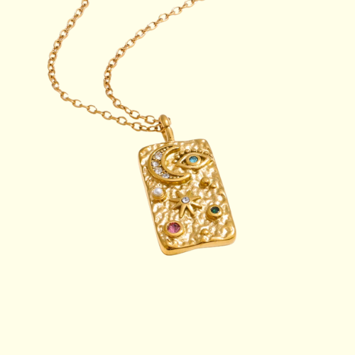 Iris Moon & Star Charm necklace