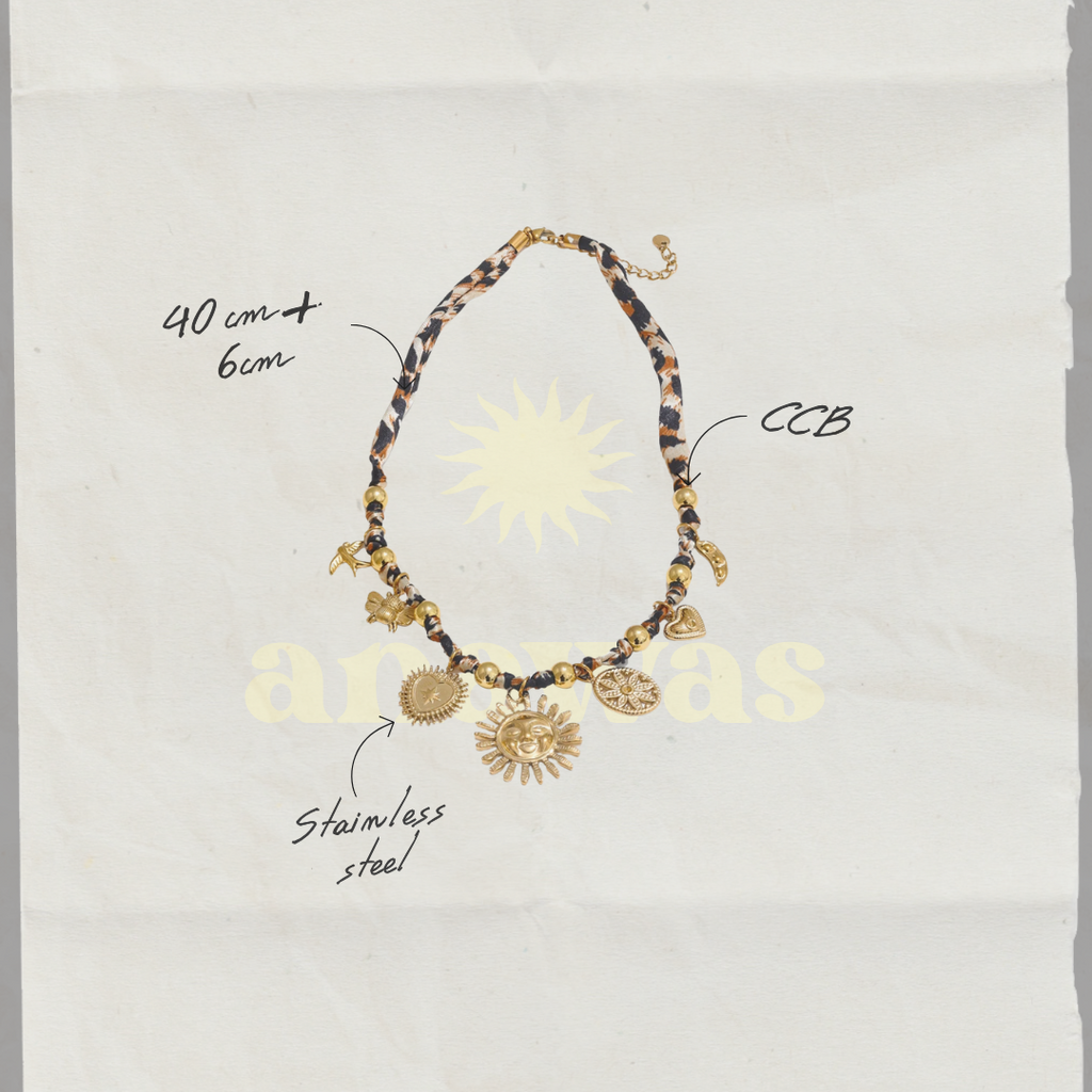 Amani Golden Leopard & Sun Pendant