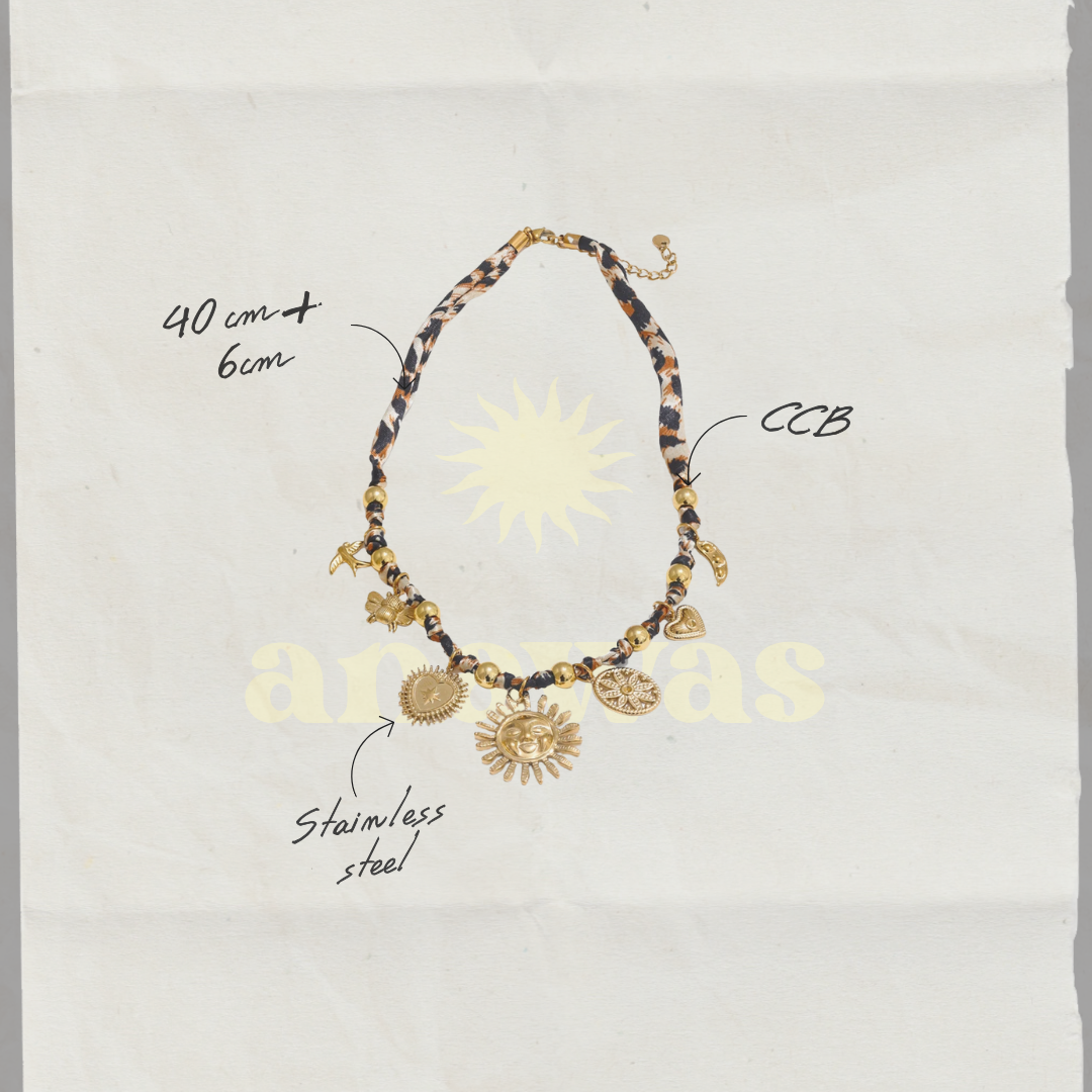 Amani Golden Leopard & Sun Pendant