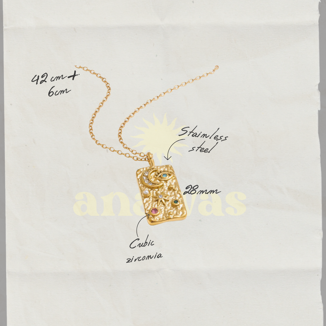 Iris Moon & Star Charm necklace