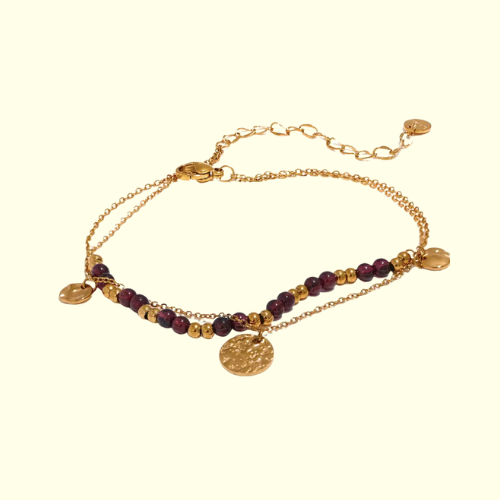 Zahra Red Stone Anklet