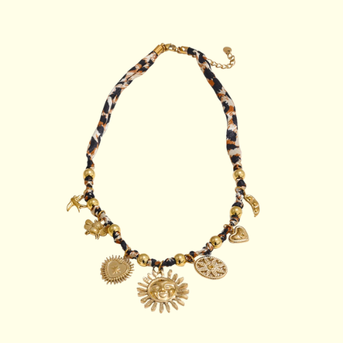 Amani Golden Leopard & Sun Pendant