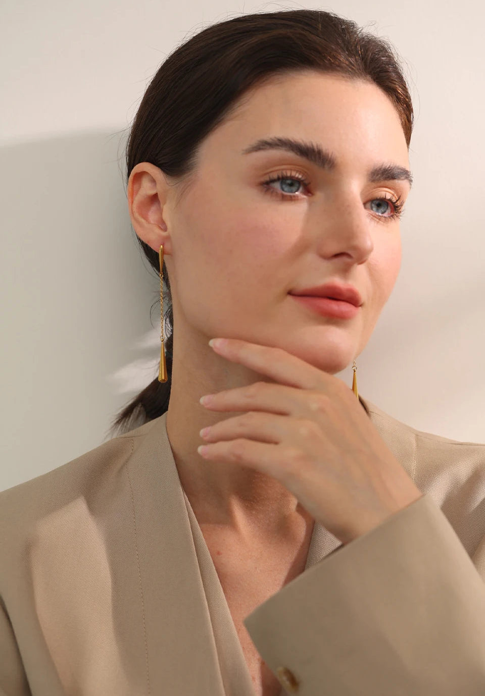 Seren Teardrop Chain Earrings