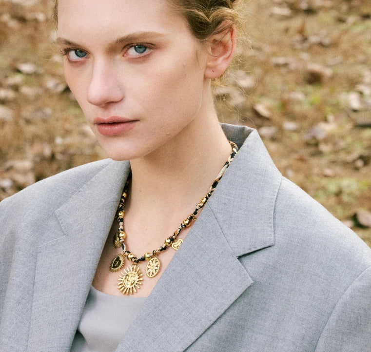 Amani Golden Leopard & Sun Pendant