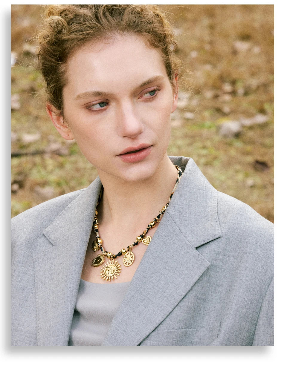 Amani Golden Leopard & Sun Pendant