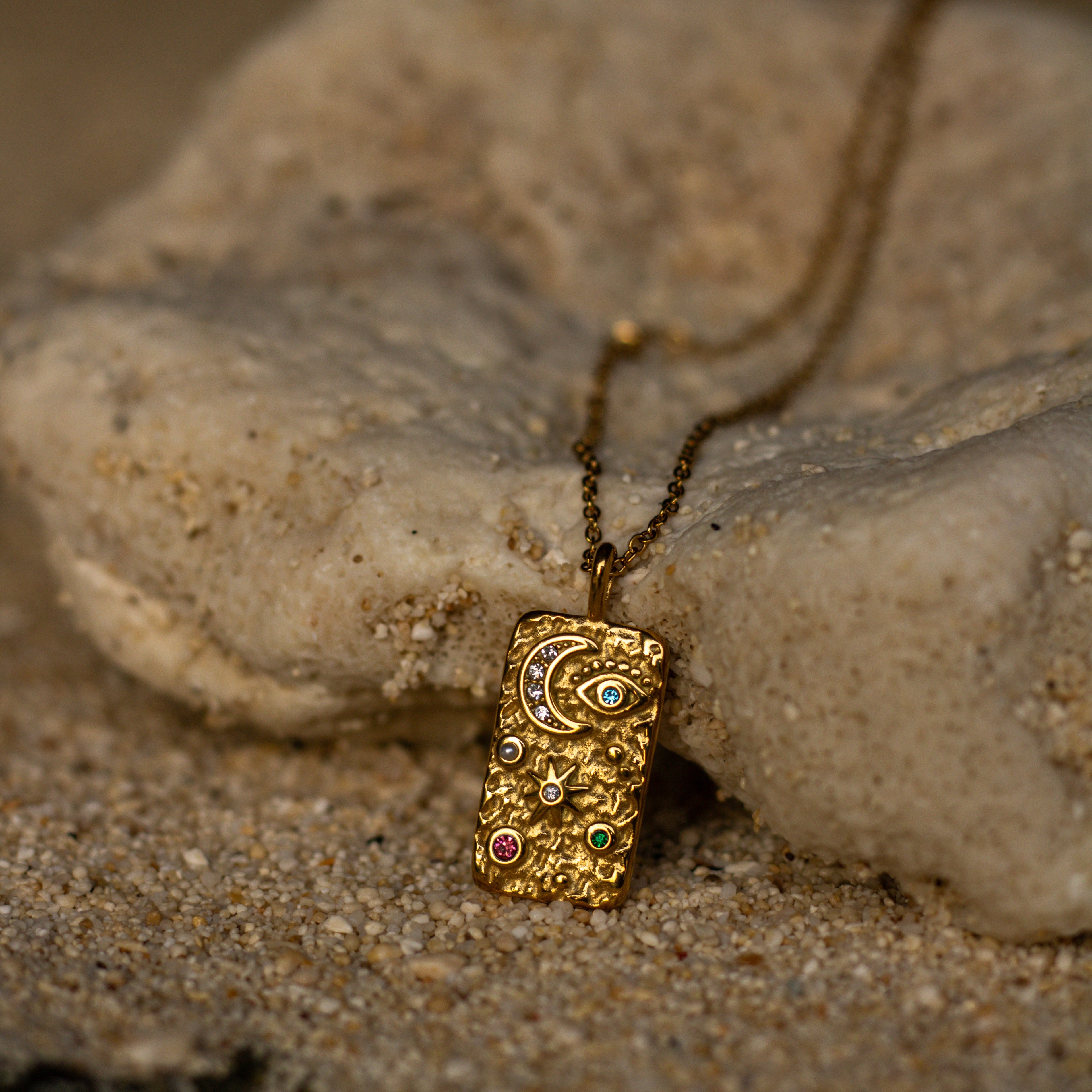 Iris Moon & Star Charm necklace