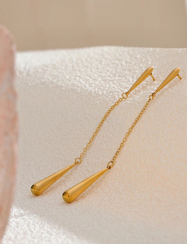 Seren Teardrop Chain Earrings