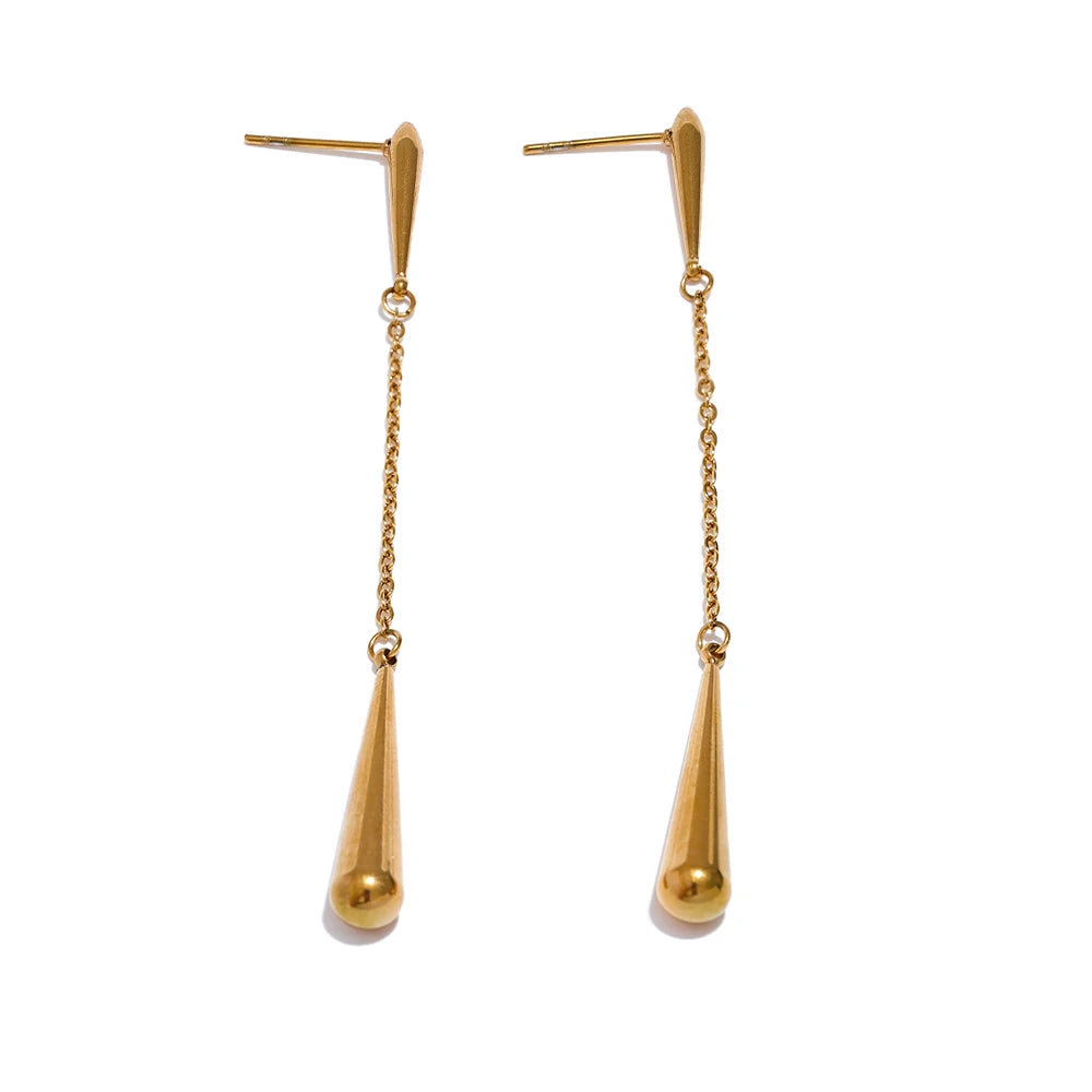 Seren Teardrop Chain Earrings