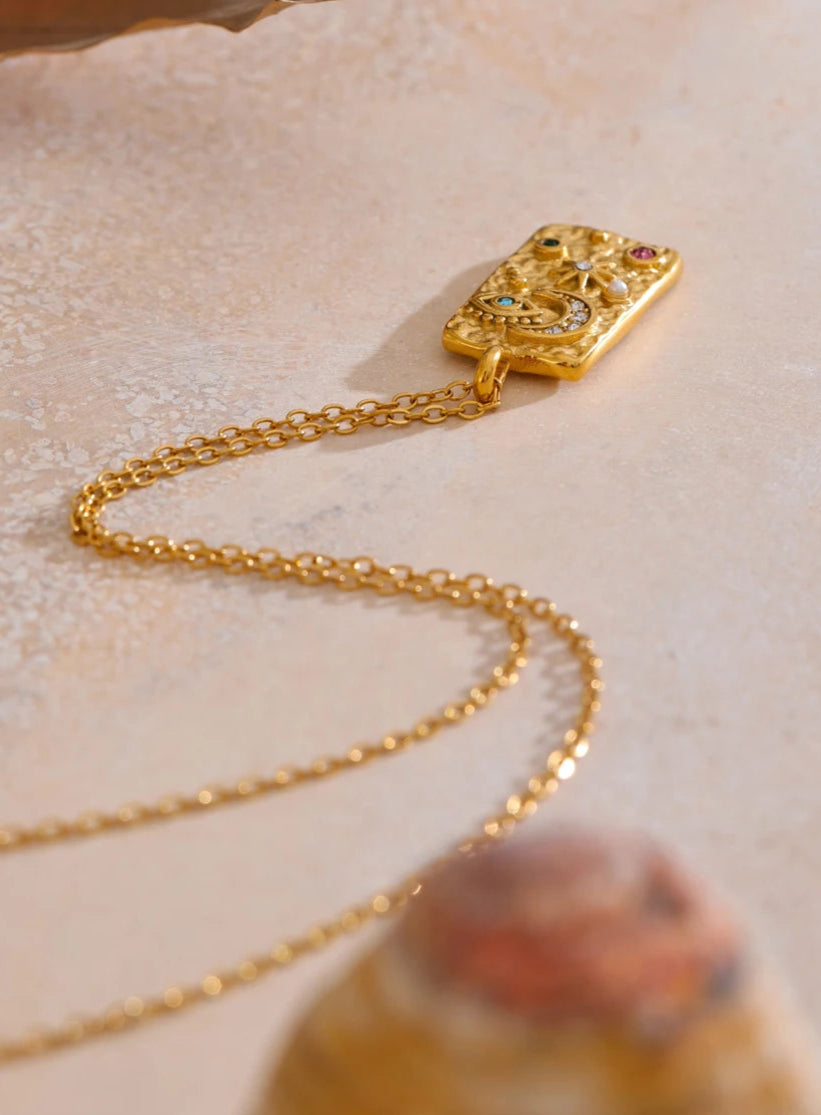 Iris Moon & Star Charm necklace