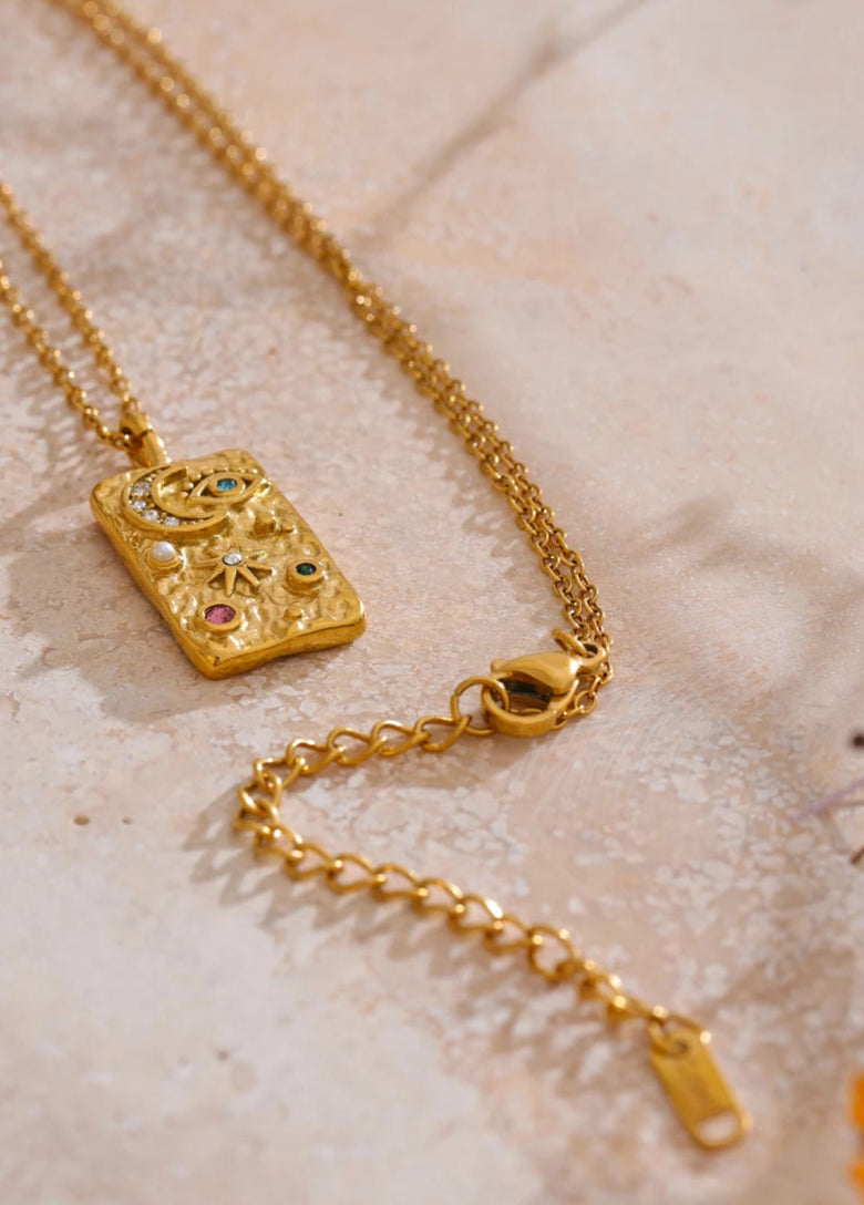 Iris Moon & Star Charm necklace