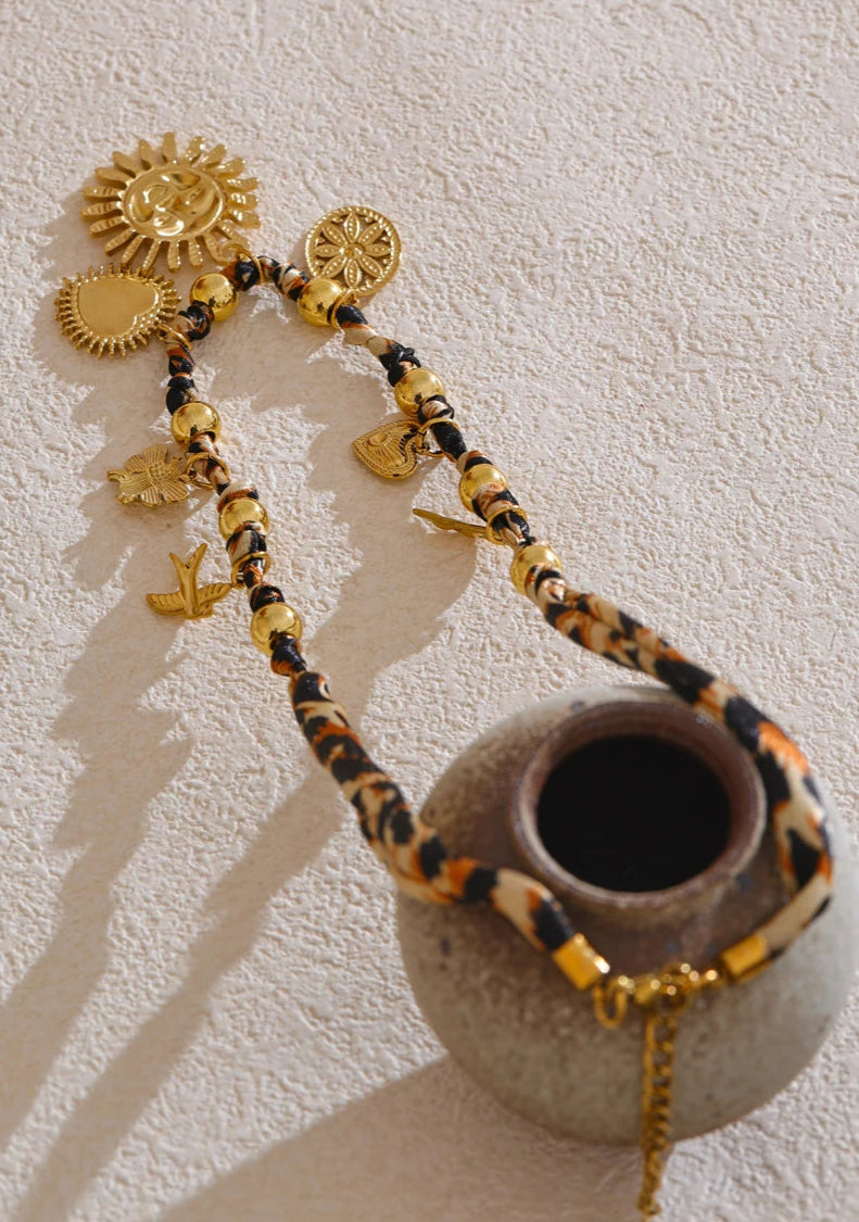 Amani Golden Leopard & Sun Pendant
