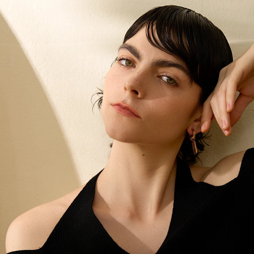 Aira Body Drop Hoops - Waterproof Stainless Steel Earrings