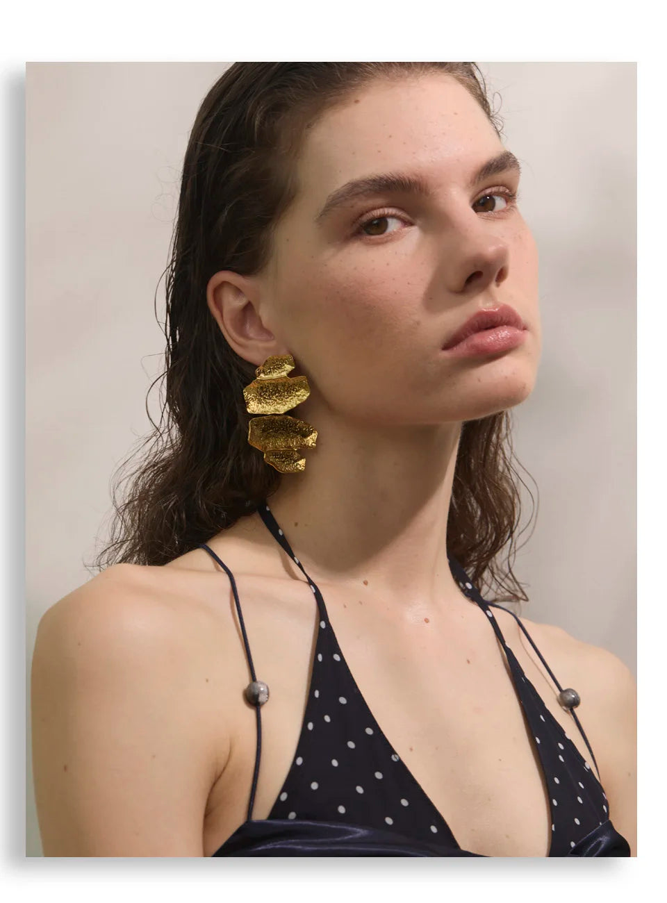Mireya Hammer Geometric Drop Earrings