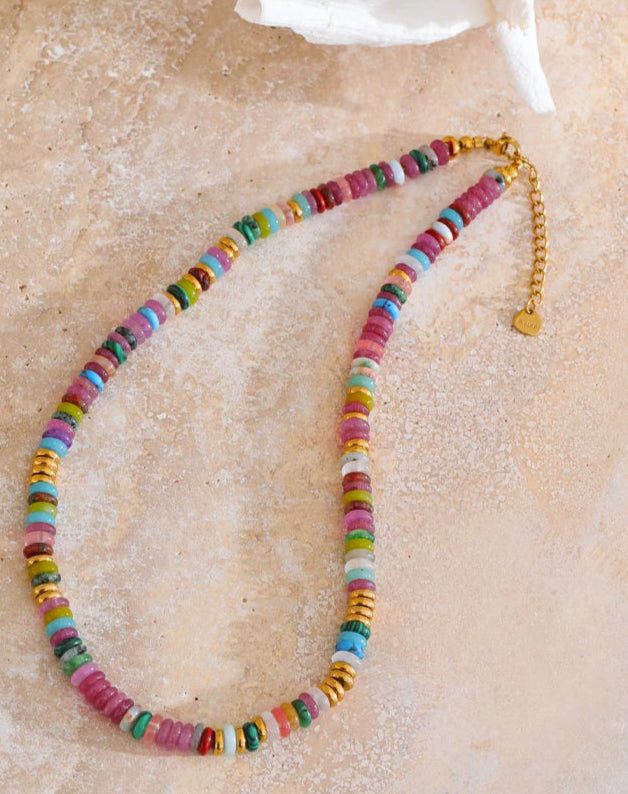 Anaya Colorful Natural Stone Necklace