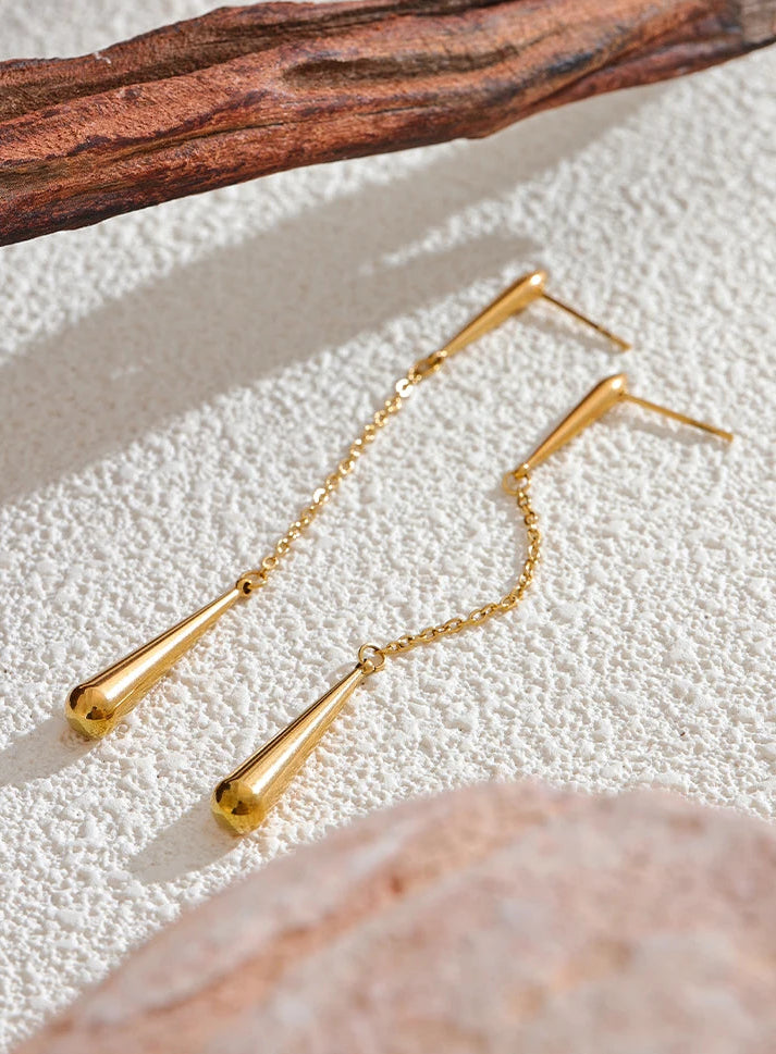 Seren Teardrop Chain Earrings