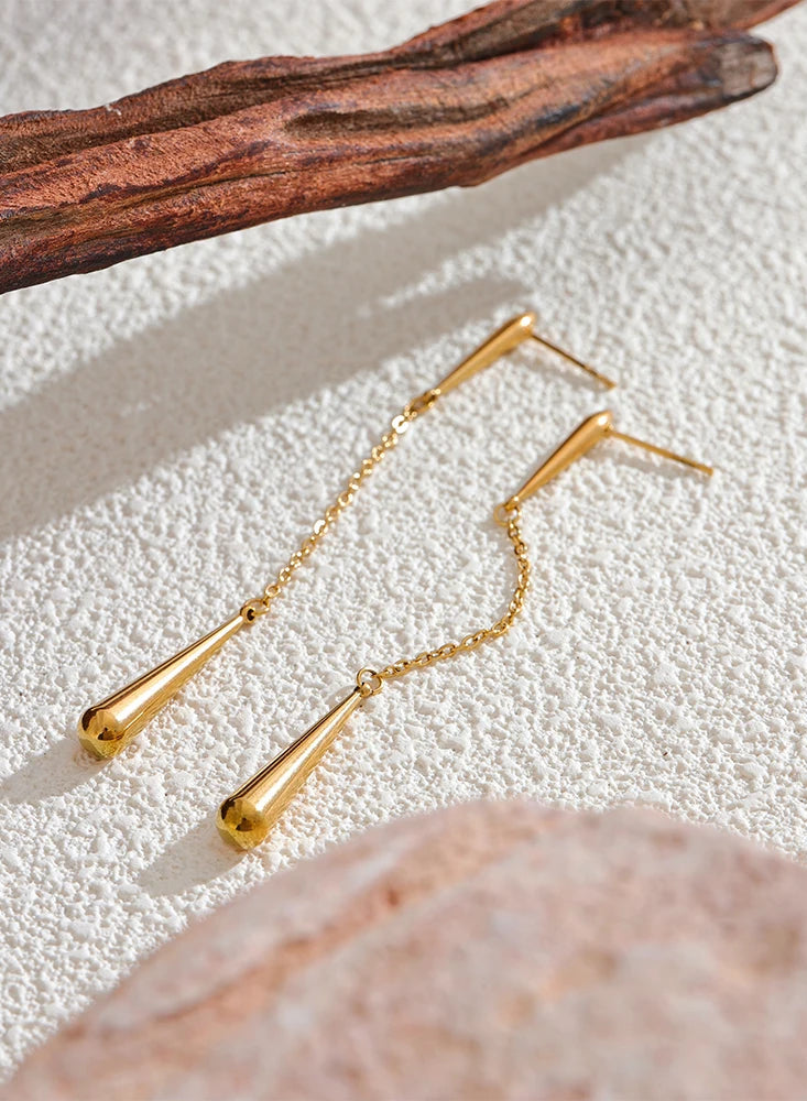 Seren Teardrop Chain Earrings
