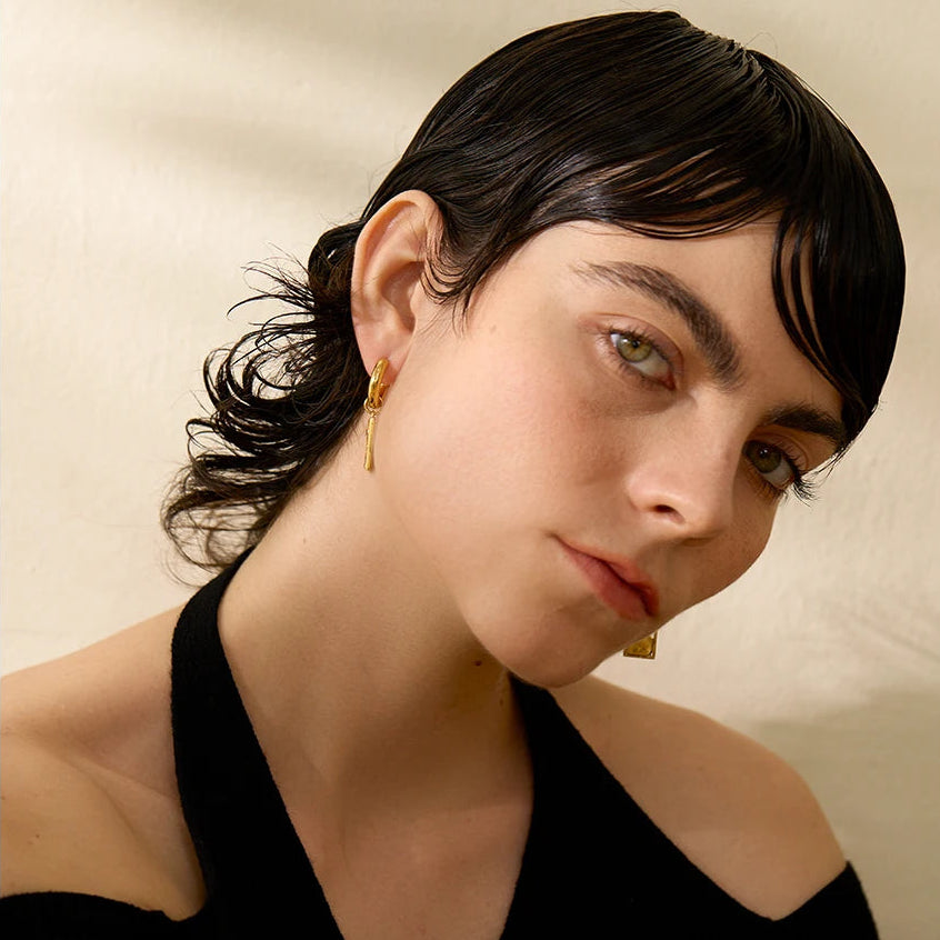 Aira Body Drop Hoops - Waterproof Stainless Steel Earrings