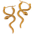 Sarai Snake Hoop Earrings