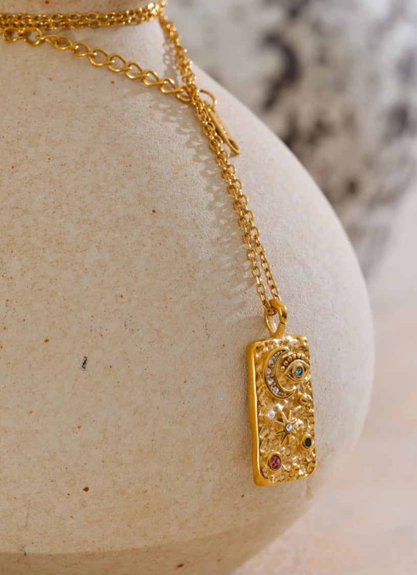 Iris Moon & Star Charm necklace