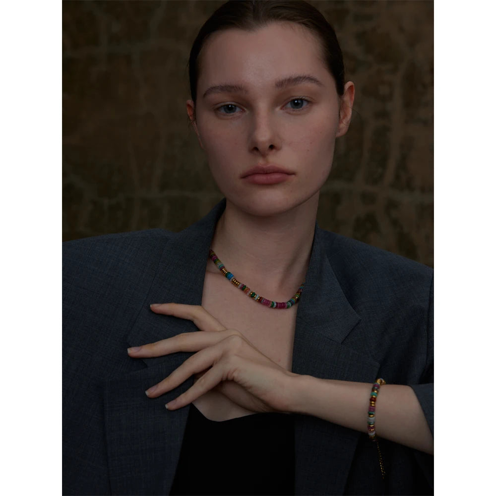 Anaya Colorful Natural Stone Necklace