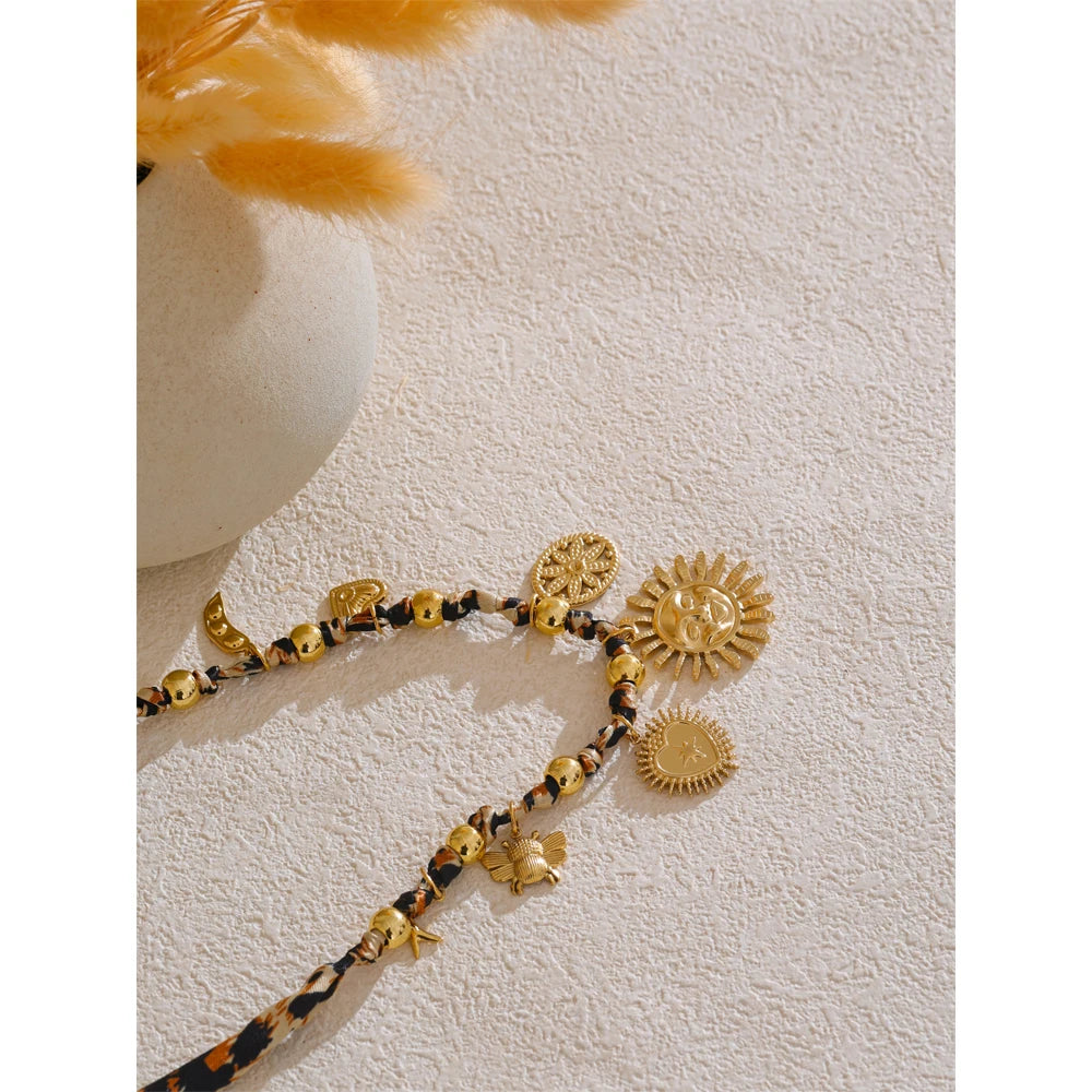 Amani Golden Leopard & Sun Pendant