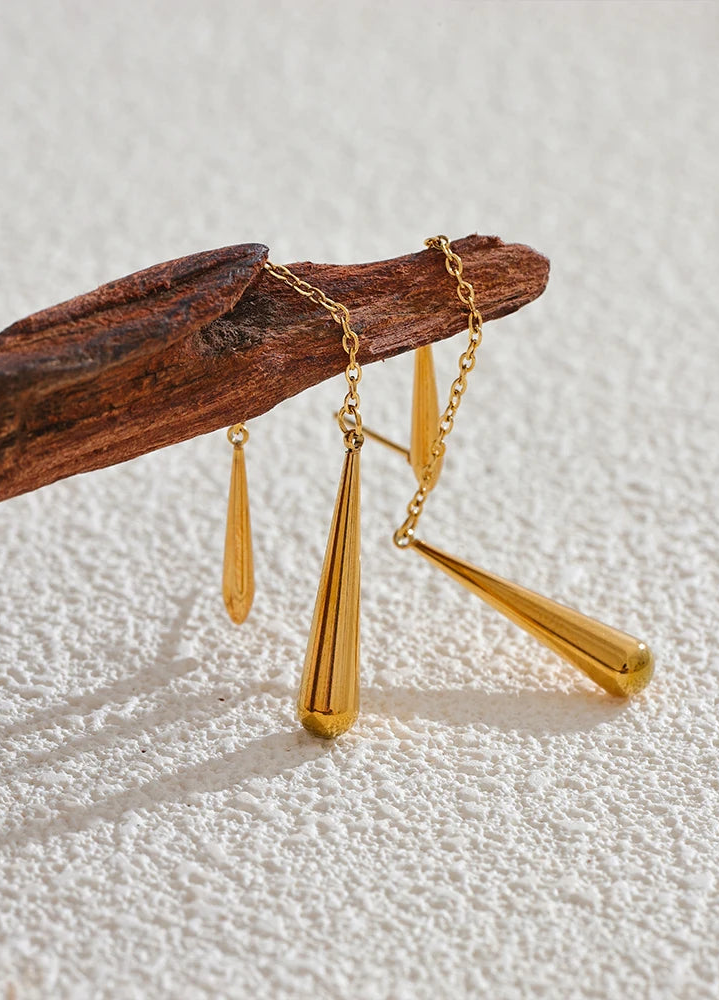 Seren Teardrop Chain Earrings