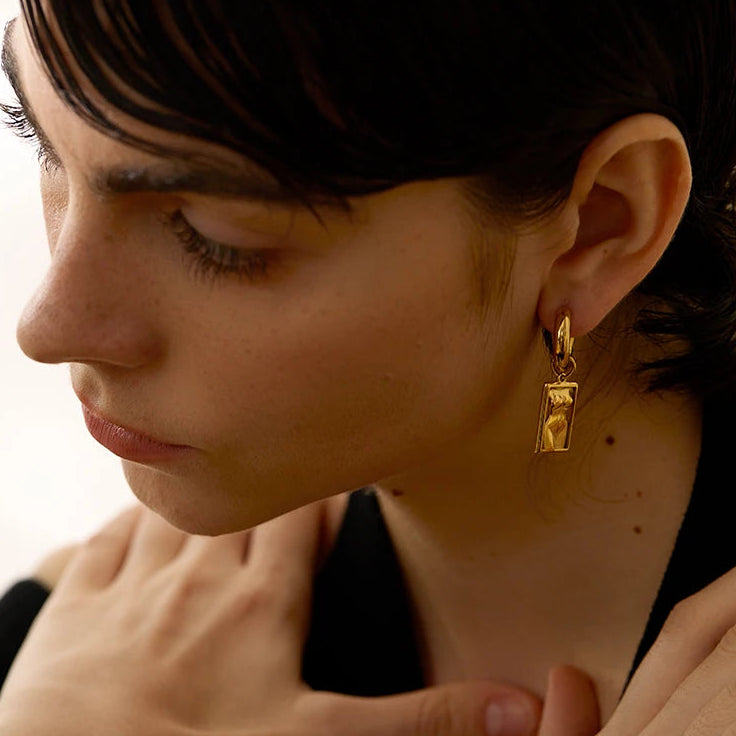 Aira Body Drop Hoops - Waterproof Stainless Steel Earrings