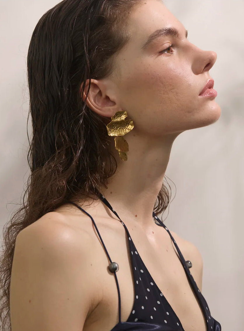 Mireya Hammer Geometric Drop Earrings