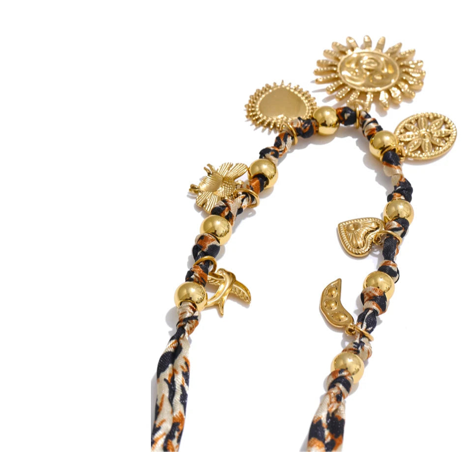 Amani Golden Leopard & Sun Pendant