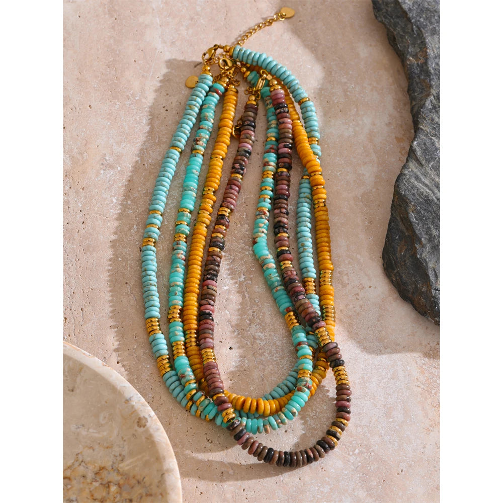 Anaya Colorful Natural Stone Necklace