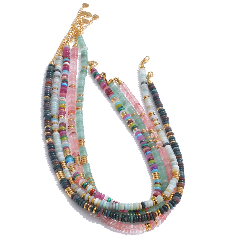 Anaya Colorful Natural Stone Necklace