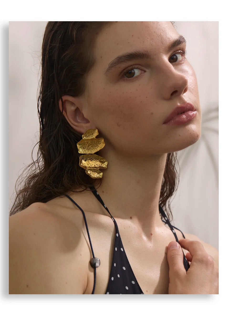 Mireya Hammer Geometric Drop Earrings