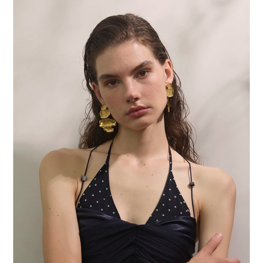 Mireya Hammer Geometric Drop Earrings